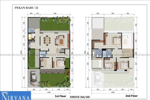 foto denah rumah tipe EIRENE perumahan Nirvana Residence