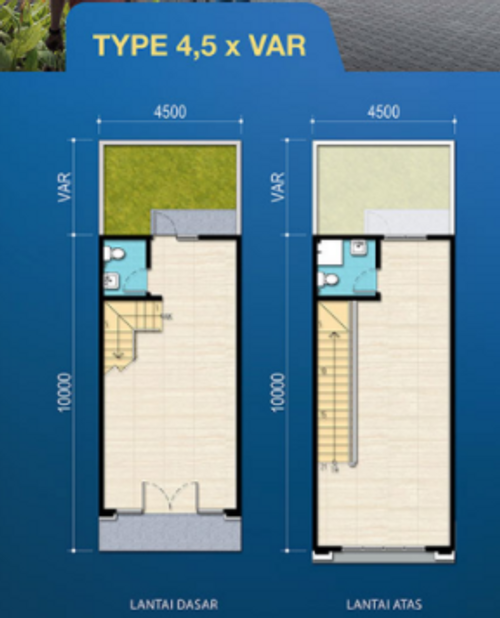 foto denah rumah tipe 90/58 C2-15 perumahan VISANA