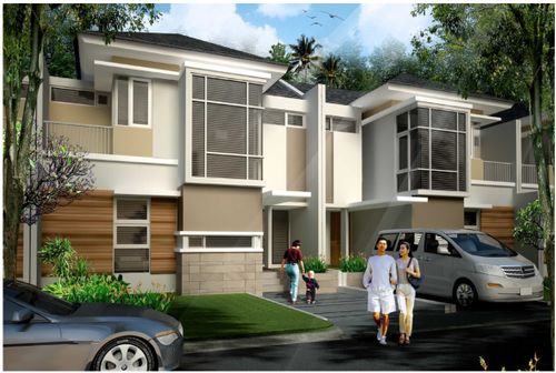 foto tampak rumah tipe 125/180 A1-22 perumahan The Eminent Ingenia
