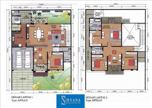 foto denah rumah tipe APOLLO perumahan Nirvana Residence