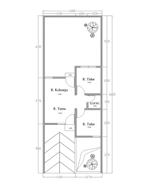 foto denah rumah tipe 36/96 (B8-9) perumahan Permata Royal Manisa