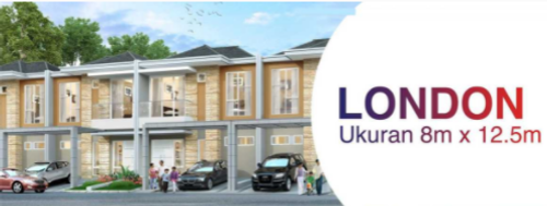 foto tampak rumah tipe 8 X 12,5 perumahan Sedayu City @Kelapa Gading Tahap 1