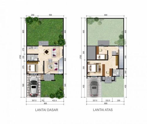 foto denah rumah tipe LEBAR 8 BLOK C.02 perumahan CitraLand Cibubur