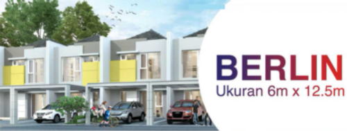 foto tampak rumah tipe 6 X 12,5 BERLIN perumahan Sedayu City @Kelapa Gading Tahap 1
