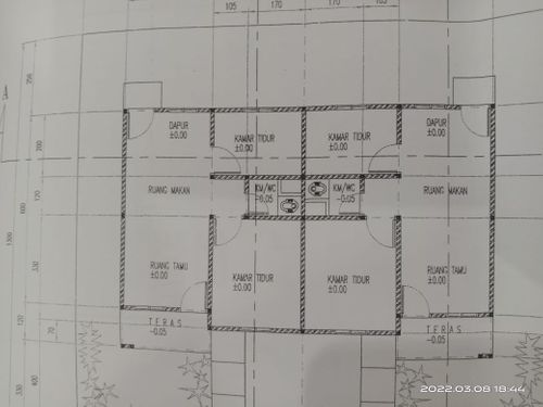 foto denah rumah tipe RSH tungggal perumahan Perumahan Pondok Sidomulyo