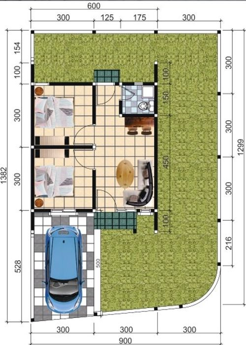 foto denah rumah tipe NEW EMERALD POJOK perumahan HEAVENLAND PARK