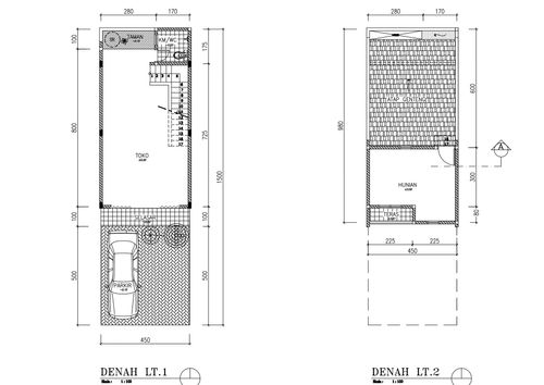 foto denah rumah tipe A2 perumahan PORIS RESIDENCE
