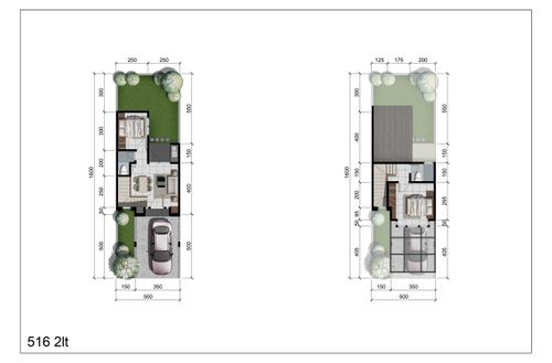 foto denah rumah tipe CHARLES 16 perumahan CitraLand Driyorejo CBD