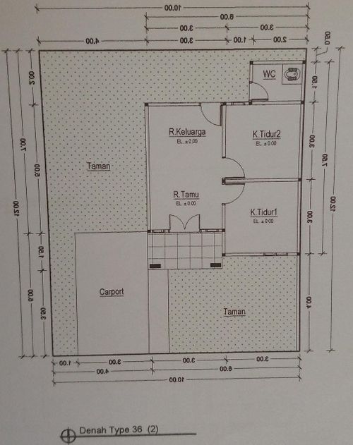 foto denah rumah tipe 36 perumahan KALIBATA RESIDENCE