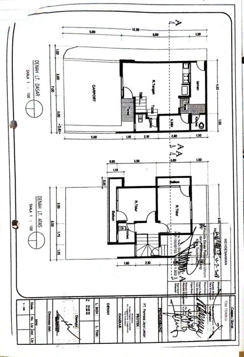 foto denah rumah tipe 65 perumahan PERMATA CIKURUBUK REGENCY