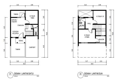 foto denah rumah tipe Paras Standard 3 perumahan SYNTHESIS HOMES