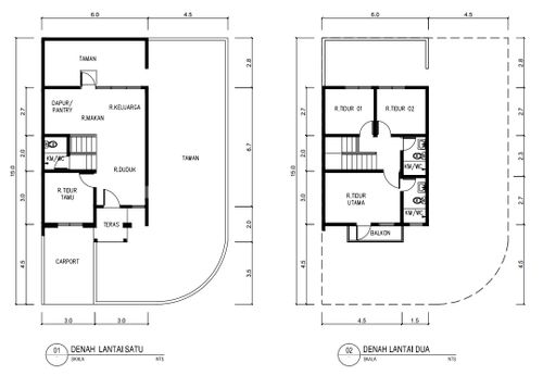 foto denah rumah tipe Andesit Corner 6 perumahan SYNTHESIS HOMES