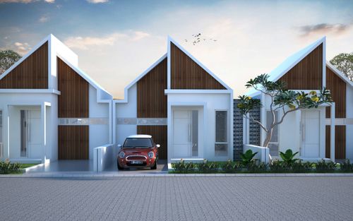 foto tampak rumah tipe 45 perumahan Villa Bougenville Indah 2