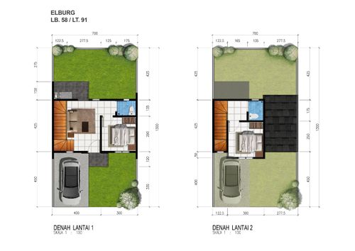 foto denah rumah tipe ELBURG perumahan CITRAHARMONI - CLUSTER ROTTERDAM