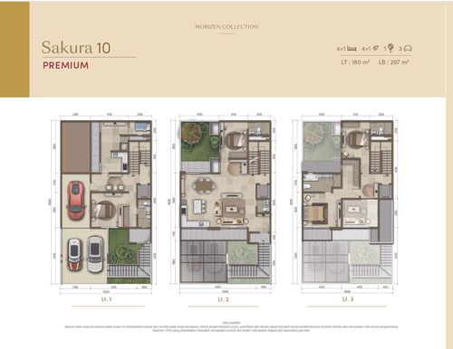foto denah rumah tipe Sakura - PREMIUM perumahan MORIZEN