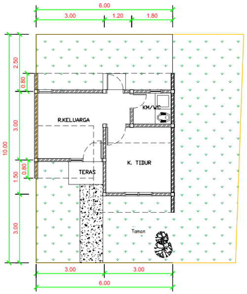 foto denah rumah tipe F10-1 perumahan Kepuren Residence (Kepuren)