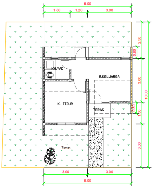 foto denah rumah tipe F14-26 perumahan Kepuren Residence (Kepuren)