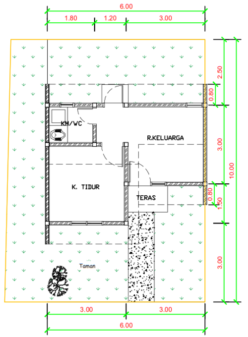 foto denah rumah tipe F15-7 perumahan Kepuren Residence (Kepuren)