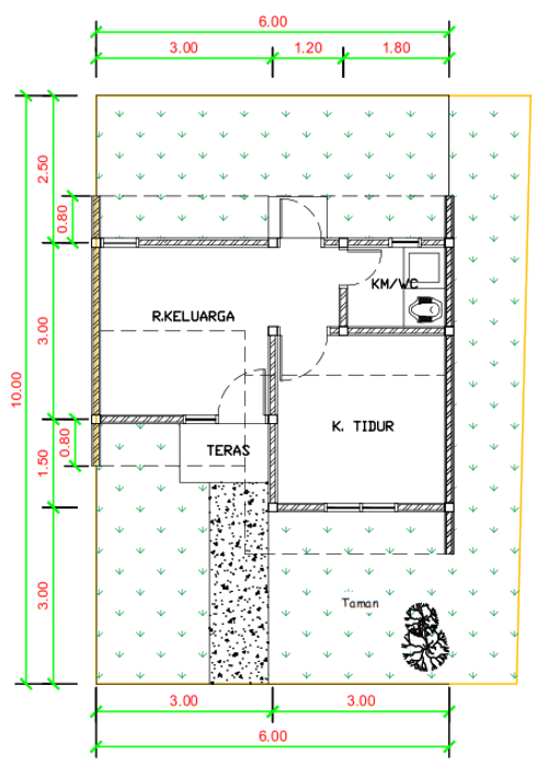 foto denah rumah tipe F15-8 perumahan Kepuren Residence (Kepuren)