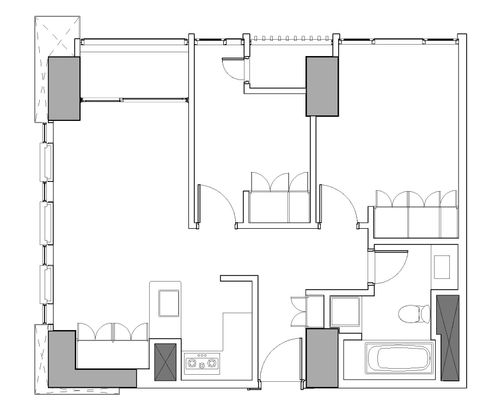 foto denah rumah tipe 2 BR B perumahan Branz BSD