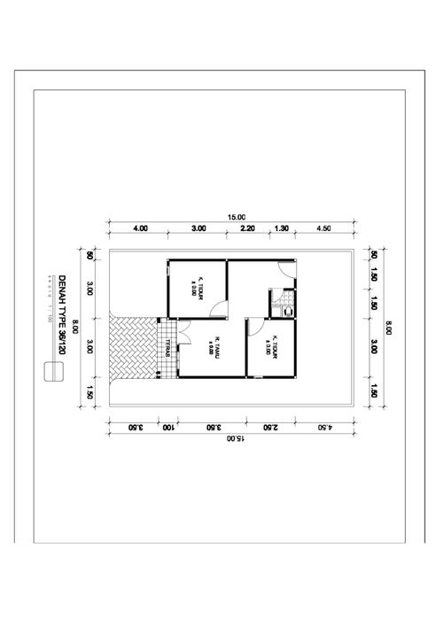 foto denah rumah tipe 36/91 perumahan DELANO RESIDENCE 2