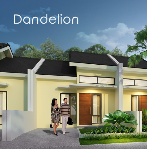 foto tampak rumah tipe Dandelion perumahan Griya Candramas