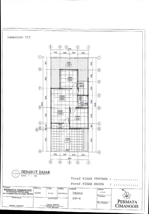 foto denah rumah tipe 45/90 perumahan PERUMAHAN PERMATA CIMANGGIS