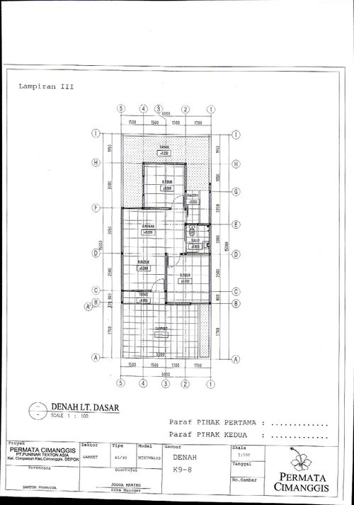 foto denah rumah tipe 45/90 perumahan PERUMAHAN PERMATA CIMANGGIS