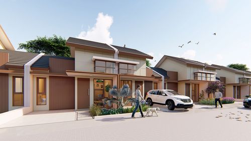 foto tampak rumah tipe Orchid perumahan Martadinata Residence