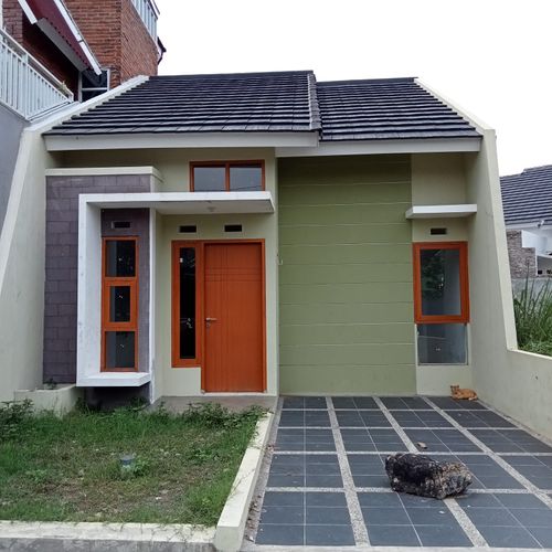 foto tampak rumah tipe 45 perumahan Pesona Ciganitri 1