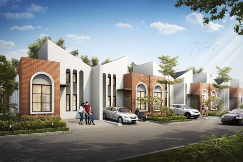 foto tampak rumah tipe Pinewood perumahan KARAWANG GREEN VILLAGE 3