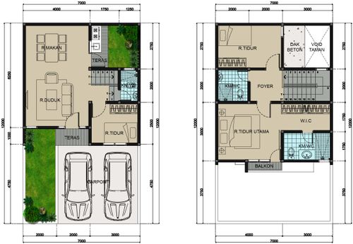 foto denah rumah tipe 102/91 (I) perumahan KSO PURI CEMPAKA
