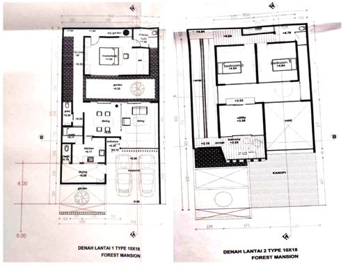 foto denah rumah tipe MAGNOLIA perumahan FOREST MANSION