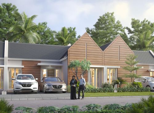 foto tampak rumah tipe ALEXANDRIA perumahan GRAND CLARYSA TAHAP 2