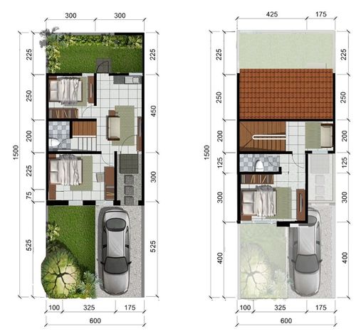 foto denah rumah tipe KANO RV perumahan CITRAHARMONI - CLUSTER RIVERSIDE