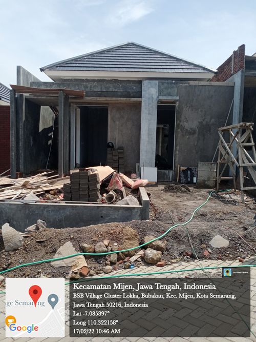 foto tampak rumah tipe Meranti 42 perumahan BSB Village Lokka Kayon