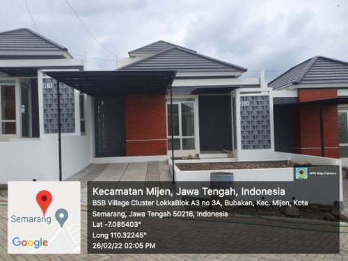 foto tampak rumah tipe Gaharu 48 perumahan BSB Village Lokka Kayon