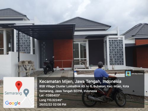 foto tampak rumah tipe Gaharu 48 perumahan BSB Village Lokka Kayon