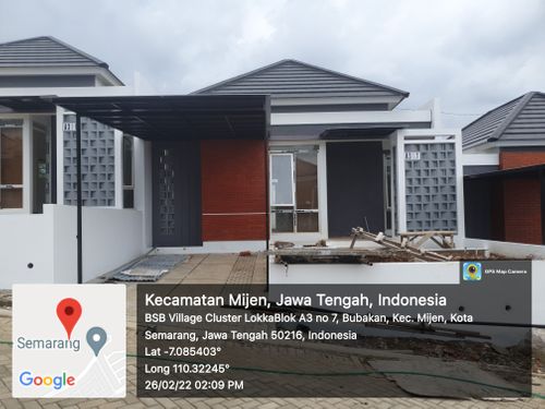 foto tampak rumah tipe Gaharu 48 perumahan BSB Village Lokka Kayon