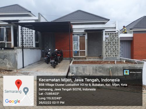 foto tampak rumah tipe Gaharu 48 perumahan BSB Village Lokka Kayon