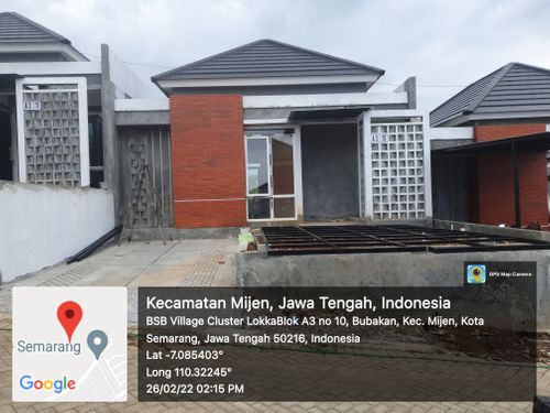 foto tampak rumah tipe Gaharu 48 perumahan BSB Village Lokka Kayon