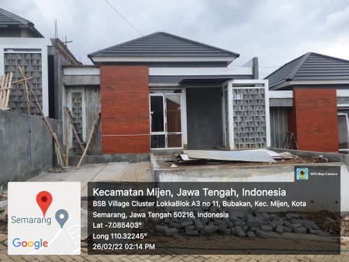 foto tampak rumah tipe Gaharu 48 perumahan BSB Village Lokka Kayon