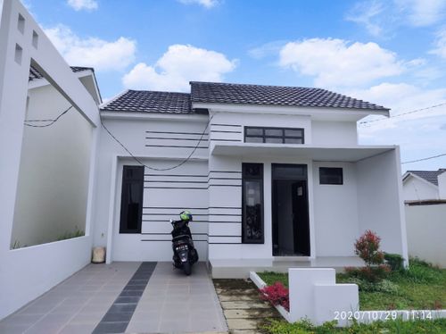 foto tampak rumah tipe 48 perumahan Pesona bumi mayang