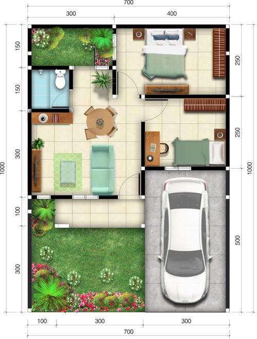 foto denah rumah tipe T39/110 perumahan TANGERANG KENCANA RESIDENCE