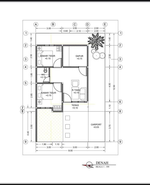 foto denah rumah tipe 36 Plus perumahan SURYA DAYA RESIDENCE 2