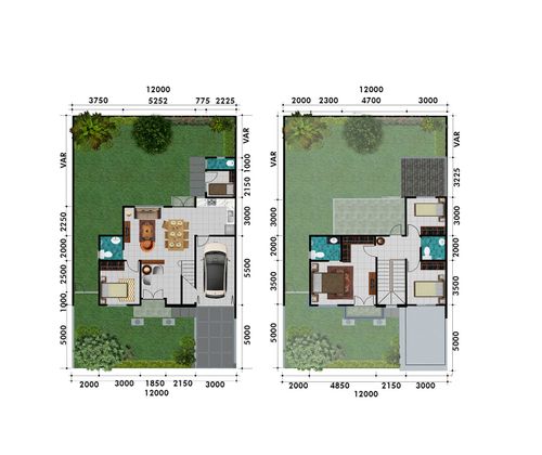 foto denah rumah tipe 172/280 perumahan Sentul Alaya