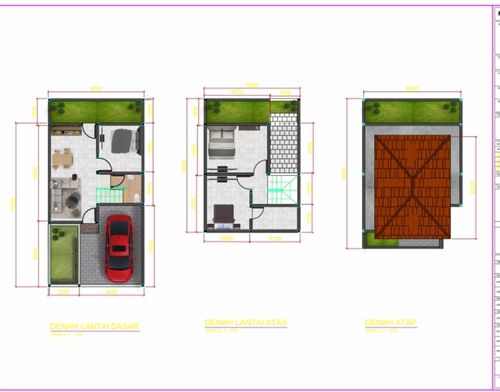 foto denah rumah tipe 60 perumahan PERUMAHAN GRAHA GRANDE