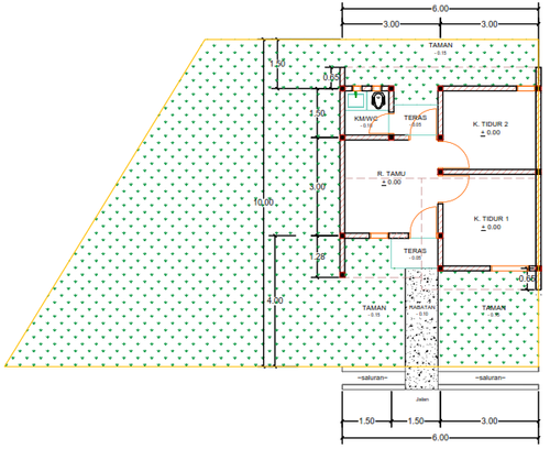 foto denah rumah tipe H02-1 perumahan Kepuren Residence (Kepuren)