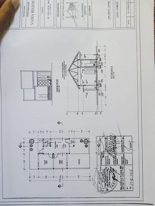 foto denah rumah tipe 36/62 perumahan VANIA REGENCY