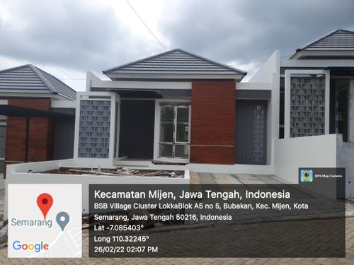 foto tampak rumah tipe Gaharu 48 perumahan BSB Village Lokka Kayon